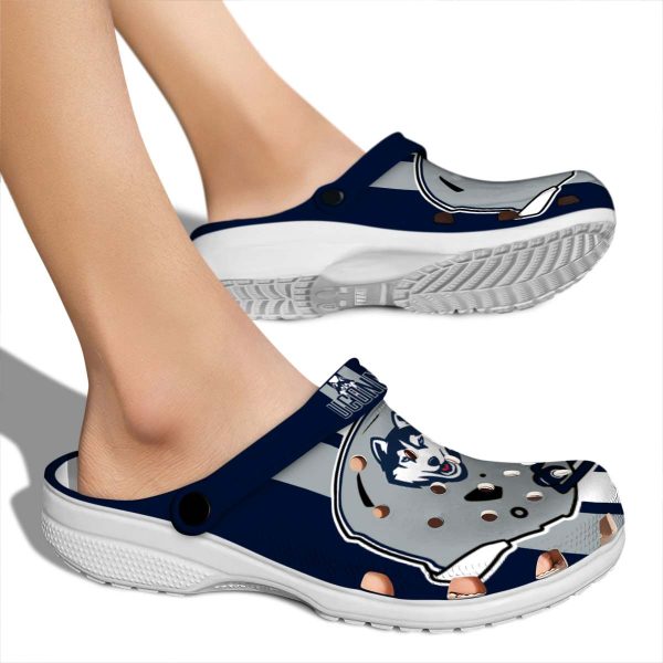 uconn huskies helmet stripes clog fashion forward