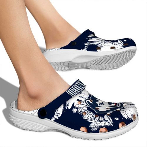 uconn huskies splatter graphics clog fashion forward