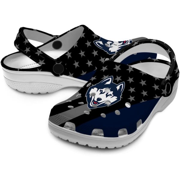 uconn huskies stellar stripes theme clog high quality