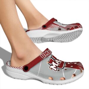 umass minutemen geometric background clog fashion forward