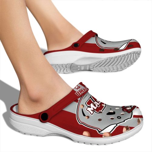 umass minutemen helmet stripes clog fashion forward