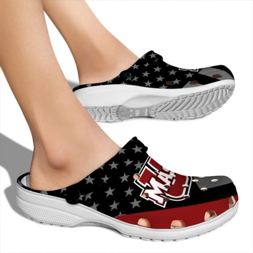 umass minutemen stellar stripes theme clog fashion forward