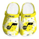 utah jazz splatter graphics clog best selling