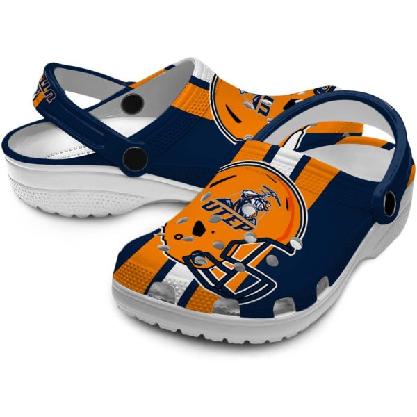 utep miners helmet stripes clog high quality