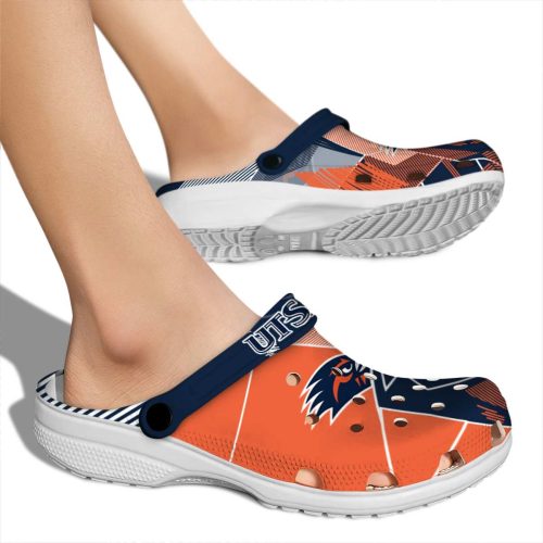 utsa roadrunners geometric background clog fashion forward
