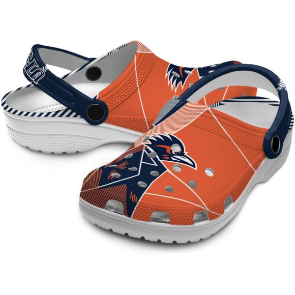 utsa roadrunners geometric background clog high quality