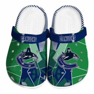 vancouver canucks geometric background clog best selling