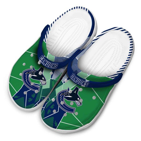 vancouver canucks geometric background clog latest model