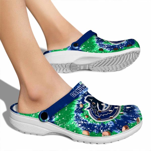 vancouver canucks radiant burst effect clog fashion forward