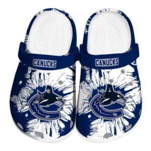 vancouver canucks splatter graphics clog best selling
