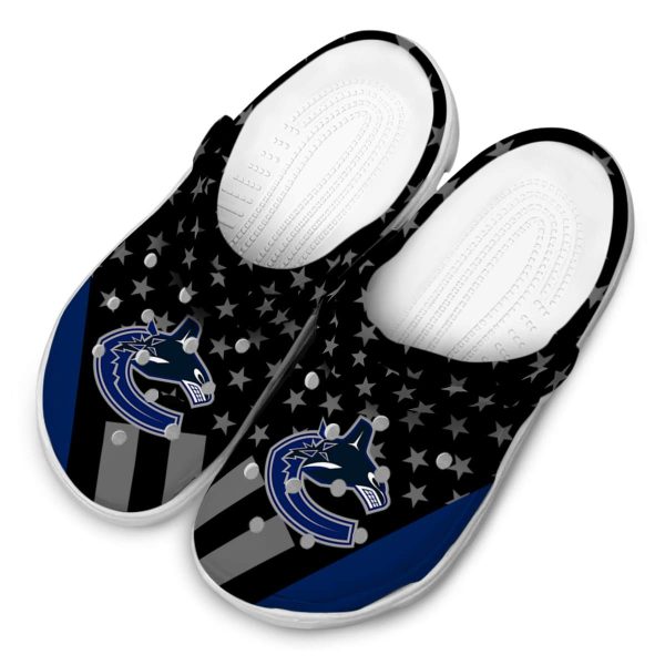 vancouver canucks stellar stripes theme clog latest model