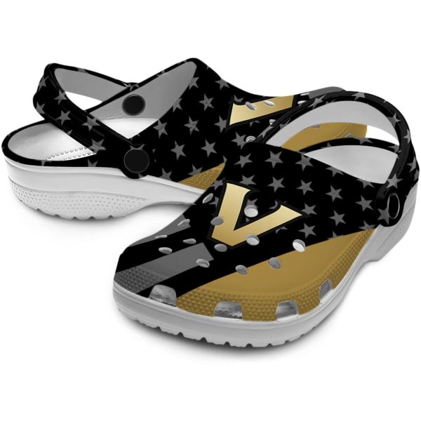 vanderbilt commodores stellar stripes theme clog high quality