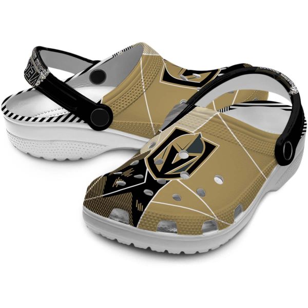 vegas golden knights geometric background clog high quality