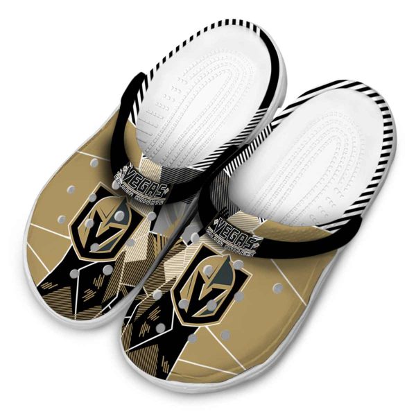 vegas golden knights geometric background clog latest model
