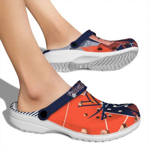 virginia cavaliers geometric background clog fashion forward