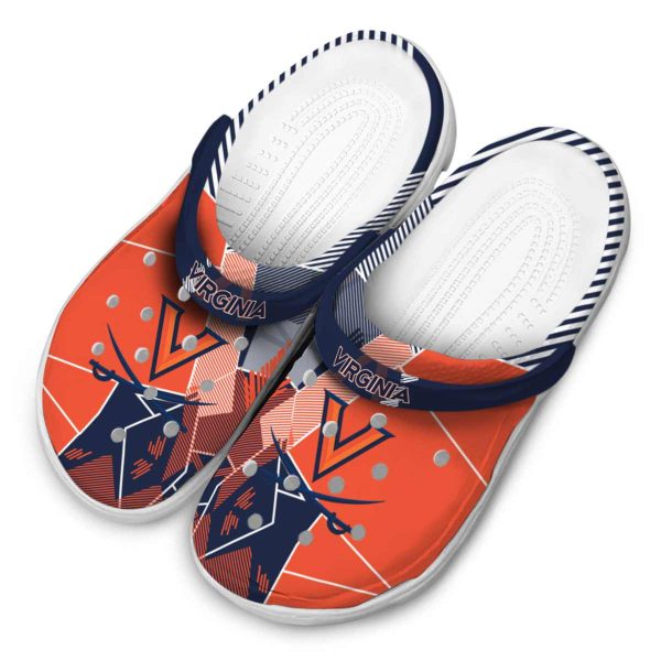 virginia cavaliers geometric background clog latest model
