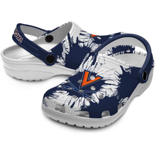 virginia cavaliers splatter graphics clog high quality