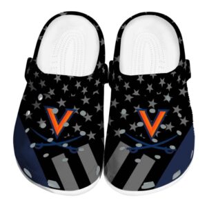 virginia cavaliers stellar stripes theme clog best selling