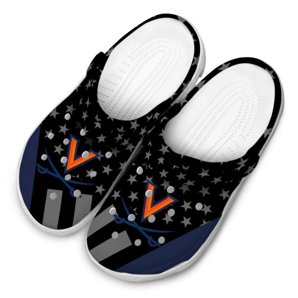 virginia cavaliers stellar stripes theme clog latest model