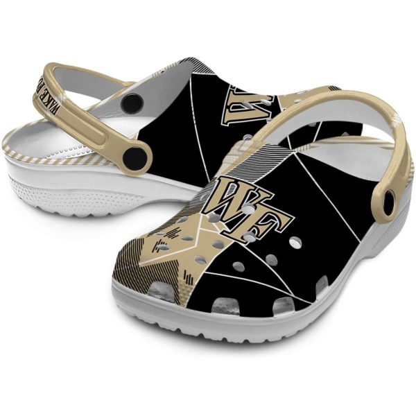 wake forest demon deacons geometric background clog high quality
