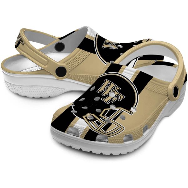 wake forest demon deacons helmet stripes clog high quality