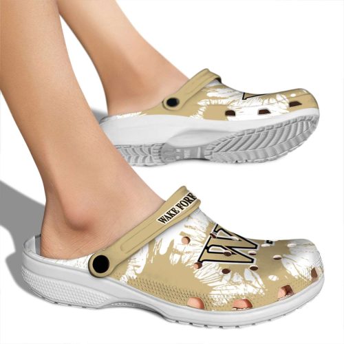 wake forest demon deacons splatter graphics clog fashion forward