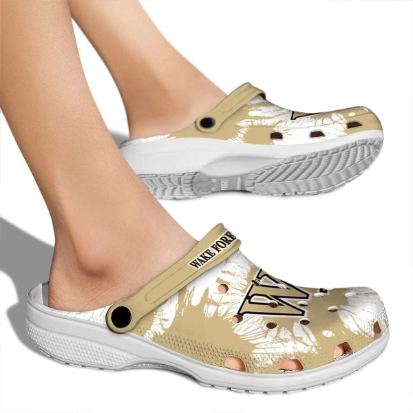 wake forest demon deacons splatter graphics clog fashion forward