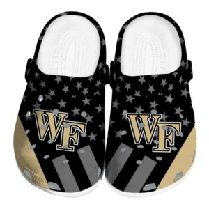 wake forest demon deacons stellar stripes theme clog best selling