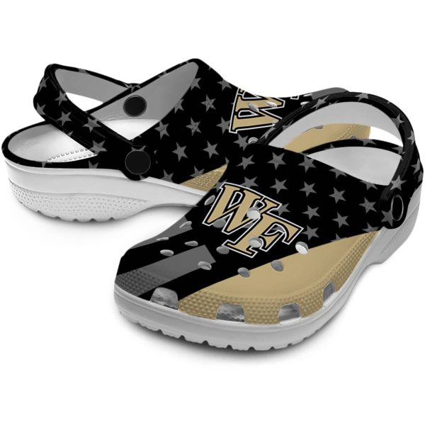 wake forest demon deacons stellar stripes theme clog high quality