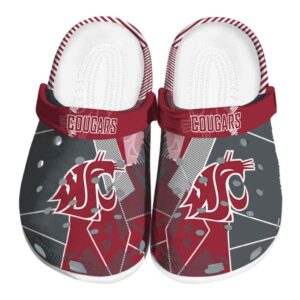 washington state cougars geometric background clog best selling