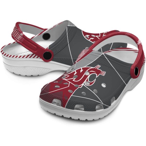 washington state cougars geometric background clog high quality