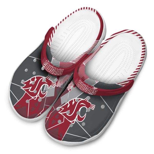 washington state cougars geometric background clog latest model