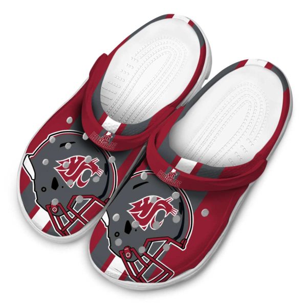 washington state cougars helmet stripes clog latest model