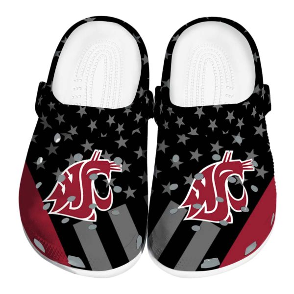 washington state cougars stellar stripes theme clog best selling