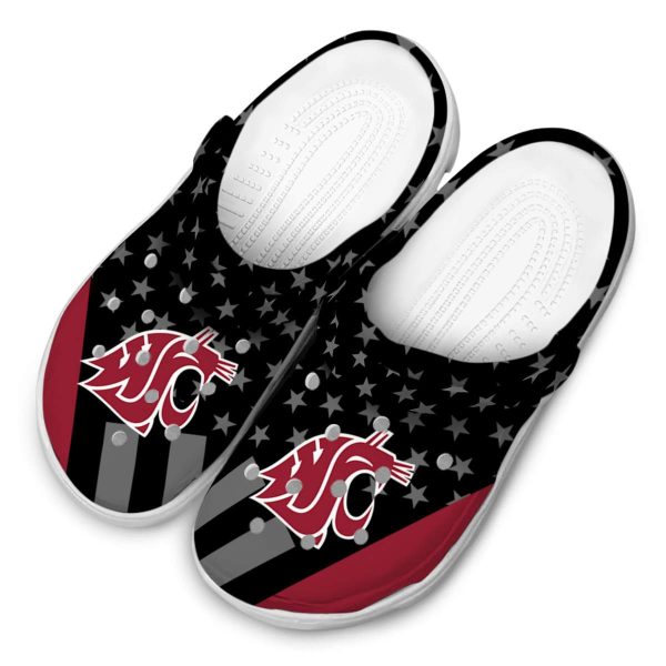 washington state cougars stellar stripes theme clog latest model