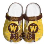 western michigan broncos geometric background clog best selling