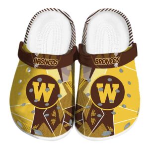 western michigan broncos geometric background clog best selling
