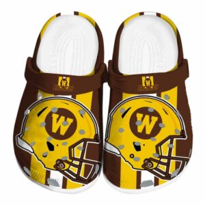 western michigan broncos helmet stripes clog best selling