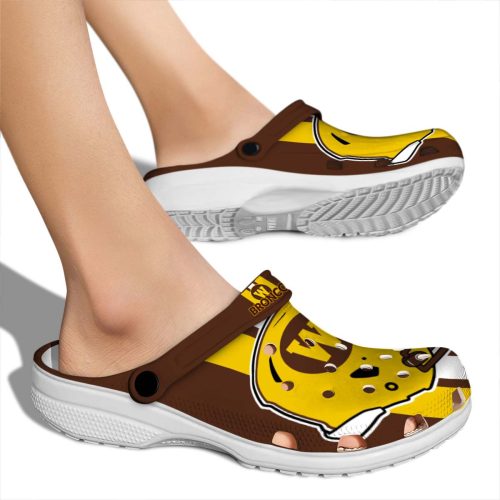 western michigan broncos helmet stripes clog fashion forward
