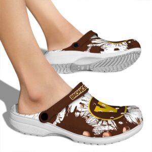 western michigan broncos splatter graphics clog fashion forward