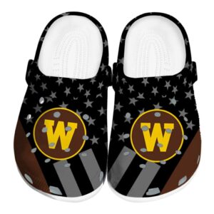western michigan broncos stellar stripes theme clog best selling