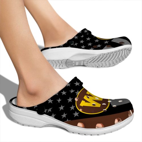 western michigan broncos stellar stripes theme clog fashion forward