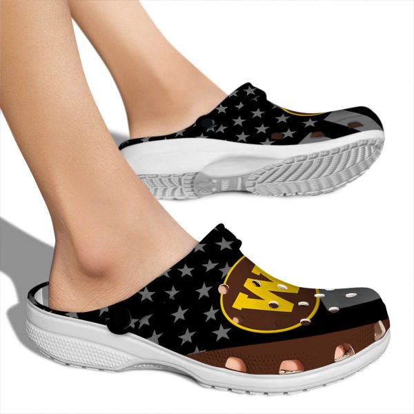 western michigan broncos stellar stripes theme clog fashion forward