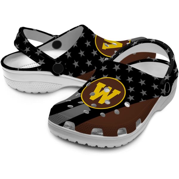 western michigan broncos stellar stripes theme clog high quality