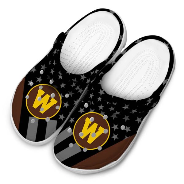 western michigan broncos stellar stripes theme clog latest model