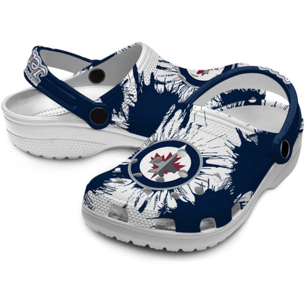 winnipeg jets splatter graphics clog high quality
