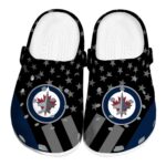 winnipeg jets stellar stripes theme clog best selling