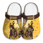 wyoming cowboys geometric background clog best selling