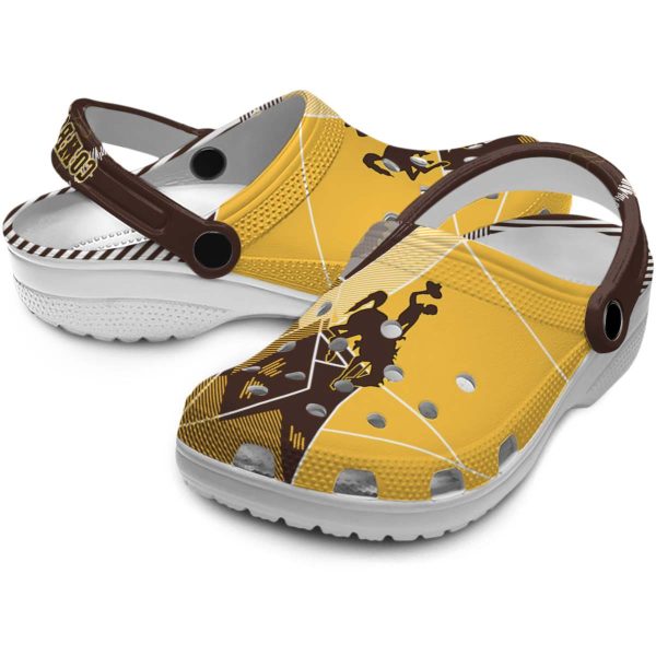 wyoming cowboys geometric background clog high quality