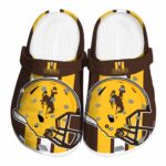 wyoming cowboys helmet stripes clog best selling